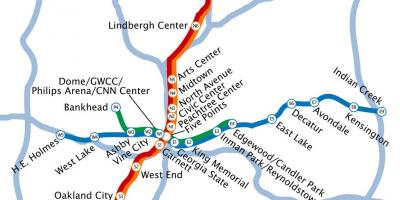 Χάρτης του μετρό Ατλάντα