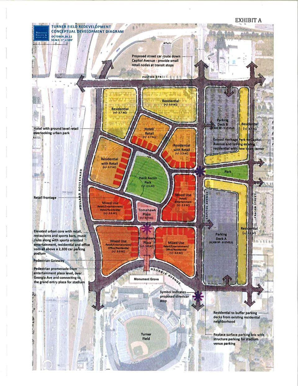 χάρτης της turner field parking