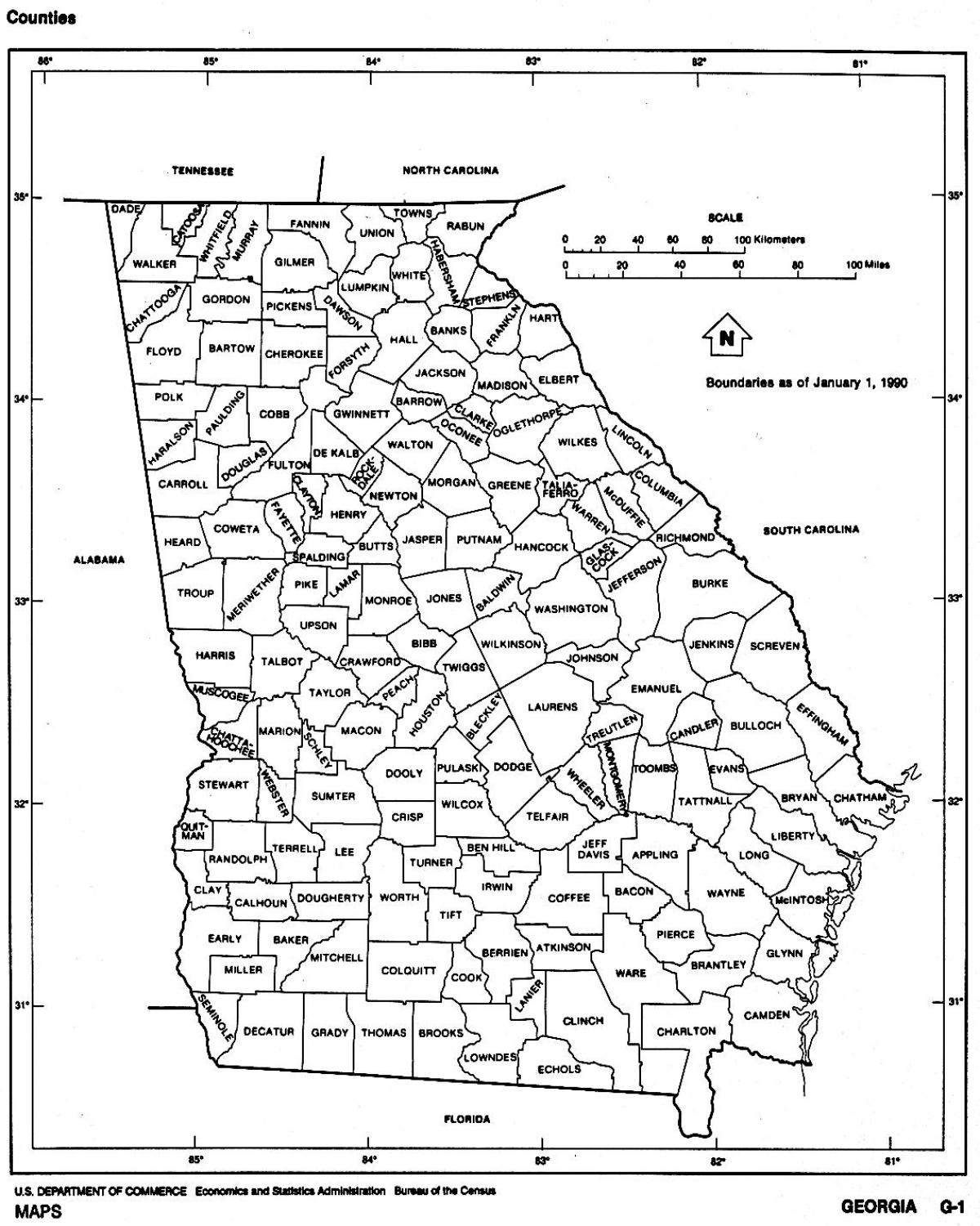 Georgia state χάρτης