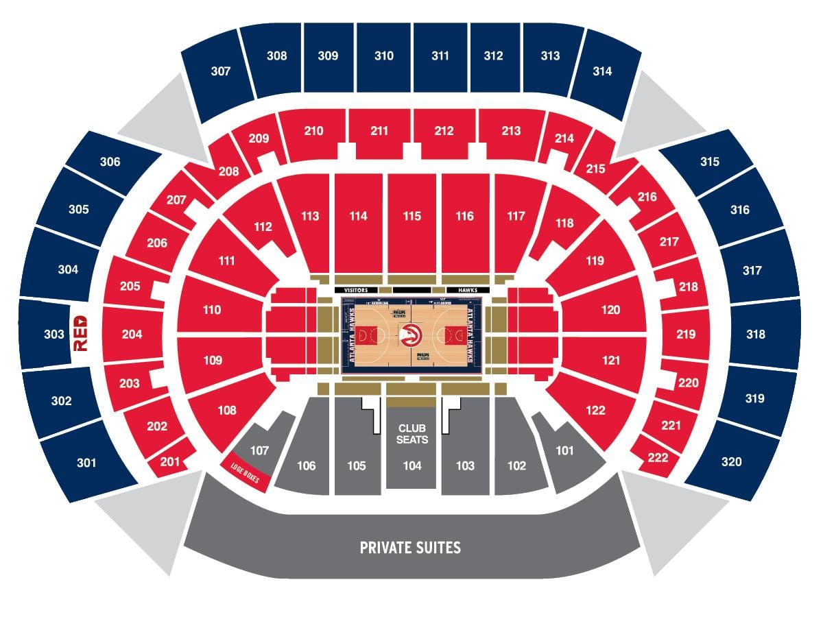Philips arena κάθισμα χάρτης