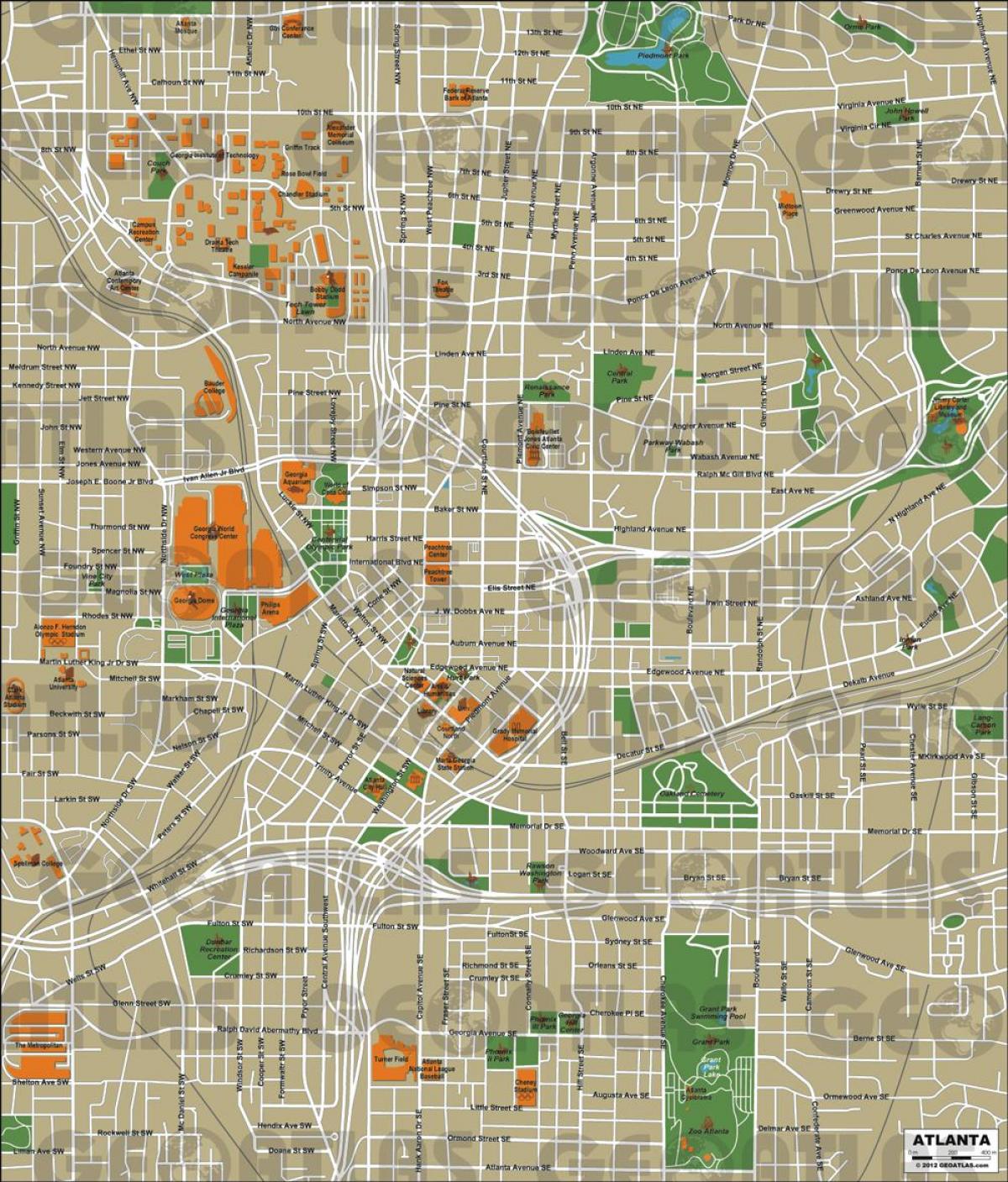 πόλη της Ατλάντα χάρτης