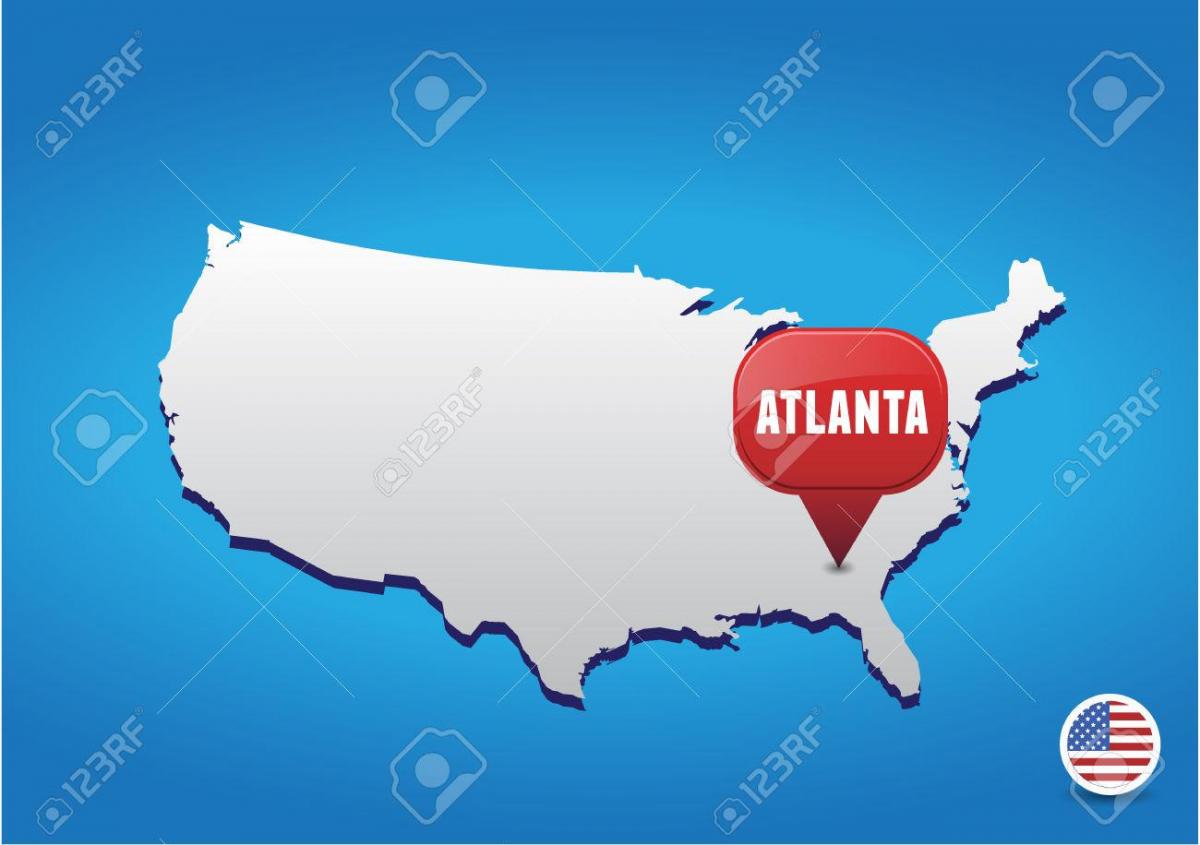 Ατλάντα στις ΗΠΑ χάρτη