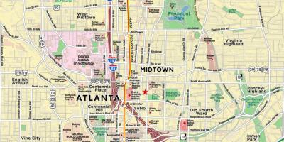 Χάρτης της πόλης Atlanta